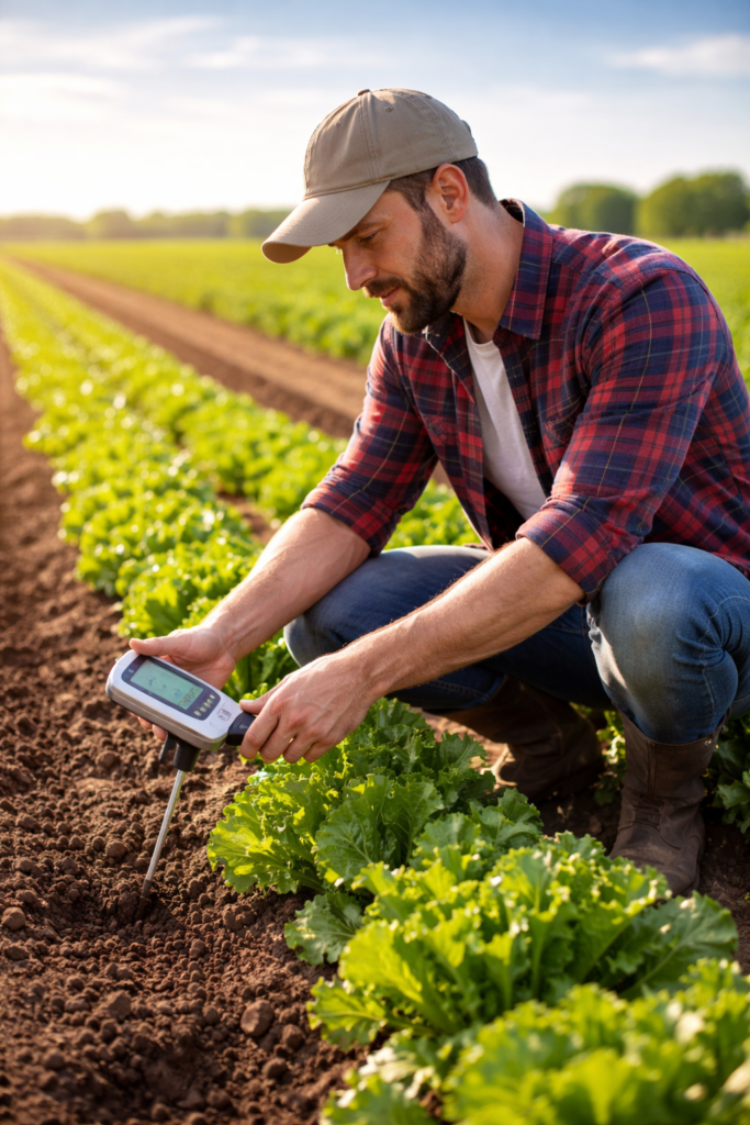 Urządzenie do oznaczania zapotrzebowania roślin w azot